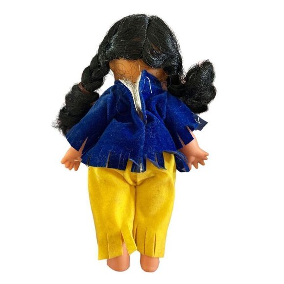 Vintage Native American Baby Girl Doll Indigenous Collectible Nostalgia Tribal - Picture 2 of 5